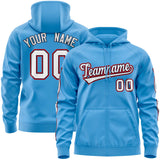 Custom Unisex Single-Tone Flame Sports Full-Zip Sweatshirt Hoodie Stitched Name Number