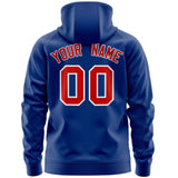 Custom Unisex Single-Tone Flame Sports Full-Zip Sweatshirt Hoodie Stitched Name Number