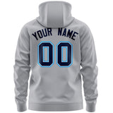 Custom Unisex Single-Tone Flame Sports Full-Zip Sweatshirt Hoodie Stitched Name Number