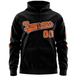 Custom Unisex Single-Tone Flame Sports Full-Zip Sweatshirt Hoodie Stitched Name Number