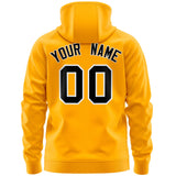 Custom Unisex Single-Tone Flame Sports Full-Zip Sweatshirt Hoodie Stitched Name Number