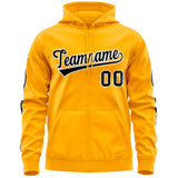 Custom Unisex Single-Tone Flame Sports Full-Zip Sweatshirt Hoodie Stitched Name Number