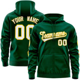 Custom Unisex Single-Tone Flame Sports Full-Zip Sweatshirt Hoodie Stitched Name Number