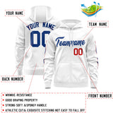 Custom Full Zip Hoodie With Flame Stitched Text Logo Personalized Hip Hop Sweatshirts