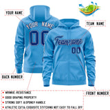 Custom Full-Zip Hoodie Monochrome Flame for Men Women Stitched Logo Sweatshirts