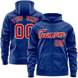 Custom Full Zip Hoodie With Flame Stitched Text Logo Personalized Hip Hop Sweatshirts