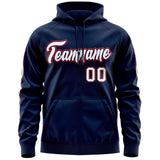 Custom Full Zip Hoodie With Flame Stitched Text Logo Personalized Hip Hop Sweatshirts