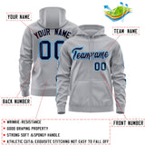 Custom Full Zip Hoodie With Flame Stitched Text Logo Personalized Hip Hop Sweatshirts