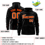 Custom Full Zip Hoodie With Flame Stitched Text Logo Personalized Hip Hop Sweatshirts