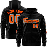 Custom Full Zip Hoodie With Flame Stitched Text Logo Personalized Hip Hop Sweatshirts