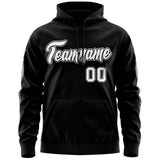 Custom Full Zip Hoodie With Flame Stitched Text Logo Personalized Hip Hop Sweatshirts