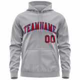 Custom Sweatshirt for Men Youth Full-Zip Hoodie Stitched Team Name Number