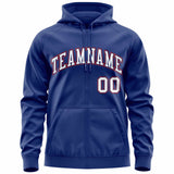 Custom Sweatshirt for Men Youth Full-Zip Hoodie Stitched Team Name Number