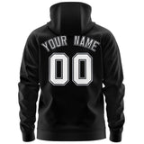 Custom Full-Zip Hoodie Stitched Text Logo Personalized Hip Hop Sweatshirts