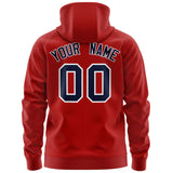 Custom Men's Youth Sweatshirt Stitched Name Number Full-Zip Hoodie