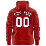 Custom Men's Youth Sweatshirt Stitched Name Number Full-Zip Hoodie