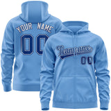 Custom Men's Youth Sweatshirt Stitched Name Number Full-Zip Hoodie