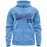 Custom Men's Youth Sweatshirt Stitched Name Number Full-Zip Hoodie