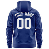 Custom Men's Youth Sweatshirt Stitched Name Number Full-Zip Hoodie