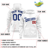 Custom Men's Youth Sweatshirt Stitched Name Number Full-Zip Hoodie