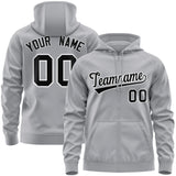 Custom Men's Youth Sweatshirt Stitched Name Number Full-Zip Hoodie