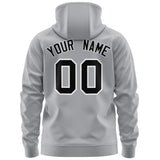 Custom Men's Youth Sweatshirt Stitched Name Number Full-Zip Hoodie