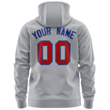 Custom Men's Youth Sweatshirt Stitched Name Number Full-Zip Hoodie