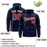 Custom Men's Youth Sweatshirt Stitched Name Number Full-Zip Hoodie