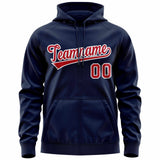 Custom Men's Youth Sweatshirt Stitched Name Number Full-Zip Hoodie