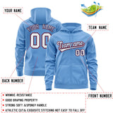 Custom Men's Youth Sweatshirt Stitched Name Number Full-Zip Hoodie