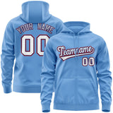 Custom Men's Youth Sweatshirt Stitched Name Number Full-Zip Hoodie