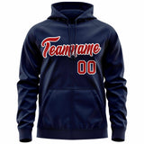 Custom Full-Zip Hoodie Sports Sweatshirt Stitched Name Number