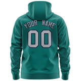 Custom Full-Zip Hoodie Sports Sweatshirt Stitched Name Number