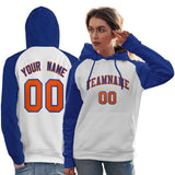 Custom Stitched Your Team Logo and Number Raglan Sleeves Sports Pullover Sweatshirt Hoodie For All Age Women