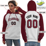 Custom Embroideried Your Team Logo and Number Raglan Sleeves Fashion Pullover Sweatshirt Hoodie For Women