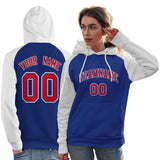 Custom Stitched Your Team Logo and Number Raglan Sleeves Fashion Pullover Sweatshirt Hoodie For Women