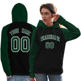 Custom Embroideried Your Team Logo and Number Raglan Sleeves Fashion Pullover Sweatshirt Hoodie For Women