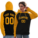 Custom Stitched Your Team Logo and Number Raglan Sleeves Sports Pullover Sweatshirt Hoodie For All Age Women