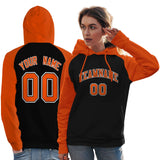 Custom Stitched Your Team Logo and Number Raglan Sleeves Fashion Pullover Sweatshirt Hoodie For Women