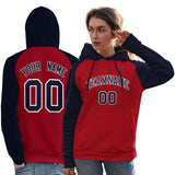 Custom Stitched Your Team Logo and Number Raglan Sleeves Sports Pullover Sweatshirt Hoodie For All Age Women