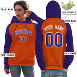 Custom Stitched Your Team Logo and Number Raglan Sleeves Sports Pullover Sweatshirt Hoodie For All Age Women