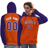 Custom Stitched Your Team Logo and Number Raglan Sleeves Sports Pullover Sweatshirt Hoodie For All Age Women