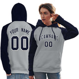 Custom Stitched Your Team Logo and Number Raglan Sleeves Fashion Pullover Sweatshirt Hoodie For Women