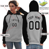 Custom Embroideried Your Team Logo and Number Raglan Sleeves Fashion Pullover Sweatshirt Hoodie For Women