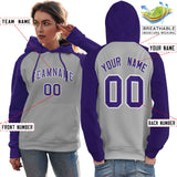 Custom Embroideried Your Team Logo and Number Raglan Sleeves Fashion Pullover Sweatshirt Hoodie For Women