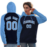 Custom Embroideried Your Team Logo and Number Raglan Sleeves Fashion Pullover Sweatshirt Hoodie For Women