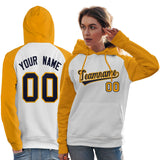 Custom Women's Cotton Pullover Raglan Sleeves Hoodie Personalized Couples Fashion Sweatshirt