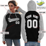 Custom Women's Pullover Hoodie Raglan Sleeves Stitched Team Name Number Logo Personalized Hip Hop Sportswear