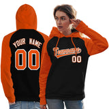 Custom Women's Raglan Sleeves Universal Pullover Hoodie Embroideried Your Team Logo And Number Sportswear