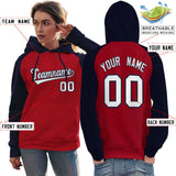 Custom Women's Raglan Sleeves Universal Pullover Hoodie Embroideried Your Team Logo And Number Sportswear